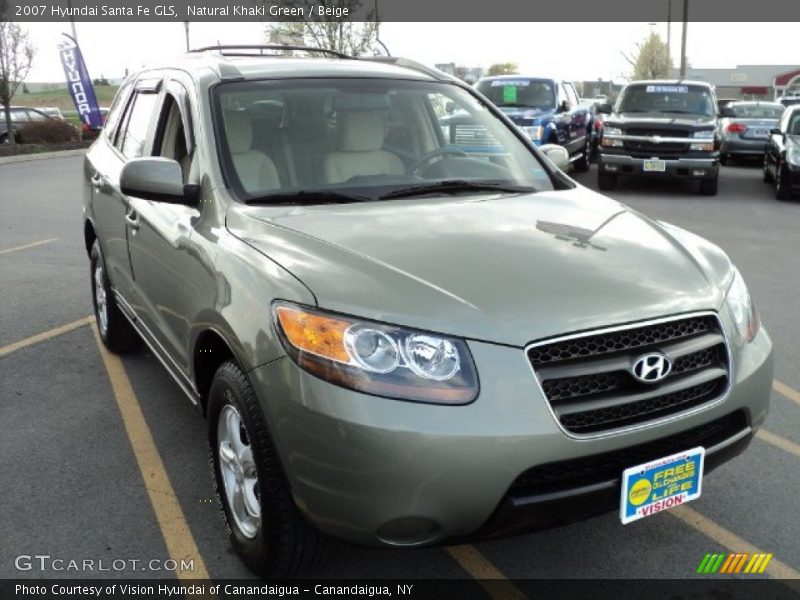 Natural Khaki Green / Beige 2007 Hyundai Santa Fe GLS