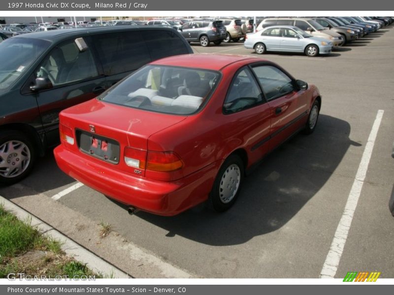 Milano Red / Gray 1997 Honda Civic DX Coupe