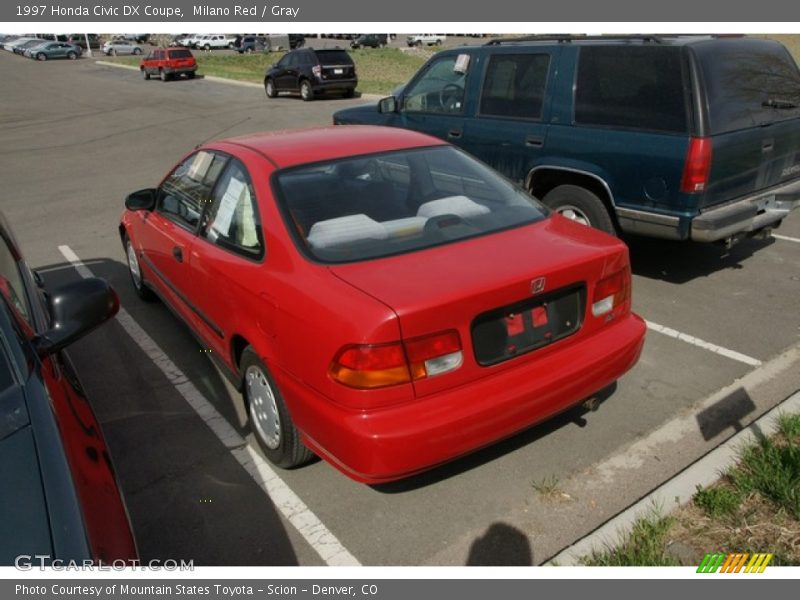 Milano Red / Gray 1997 Honda Civic DX Coupe