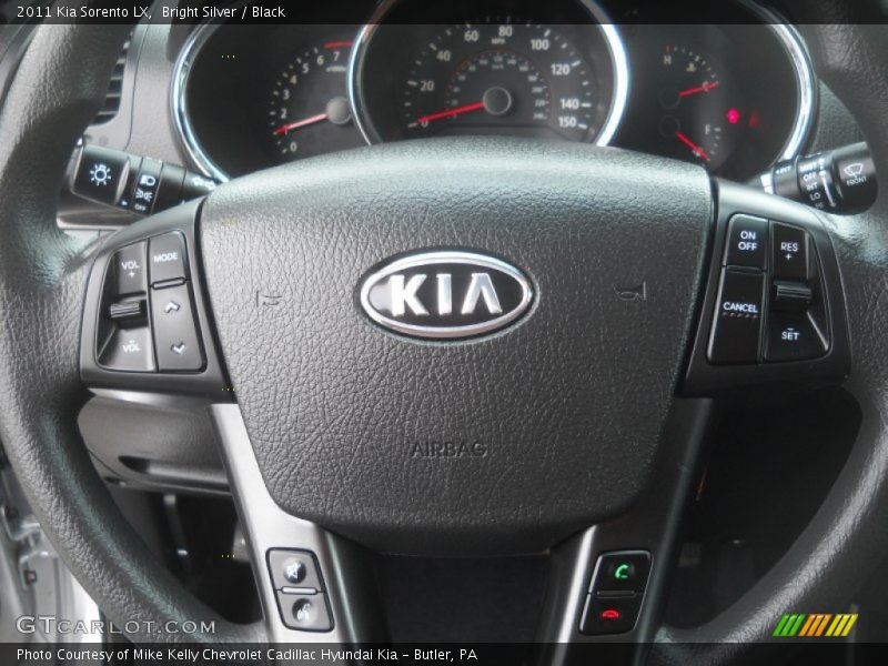 Bright Silver / Black 2011 Kia Sorento LX