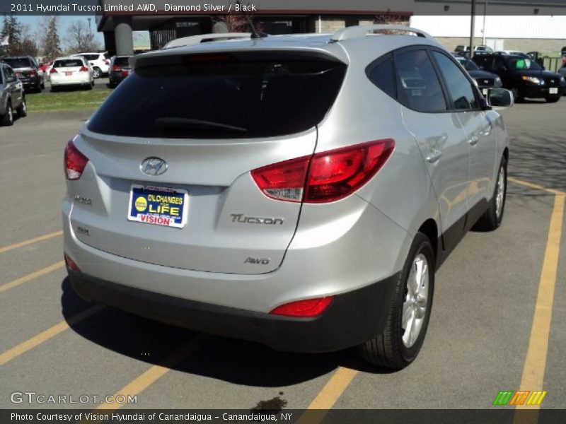 Diamond Silver / Black 2011 Hyundai Tucson Limited AWD