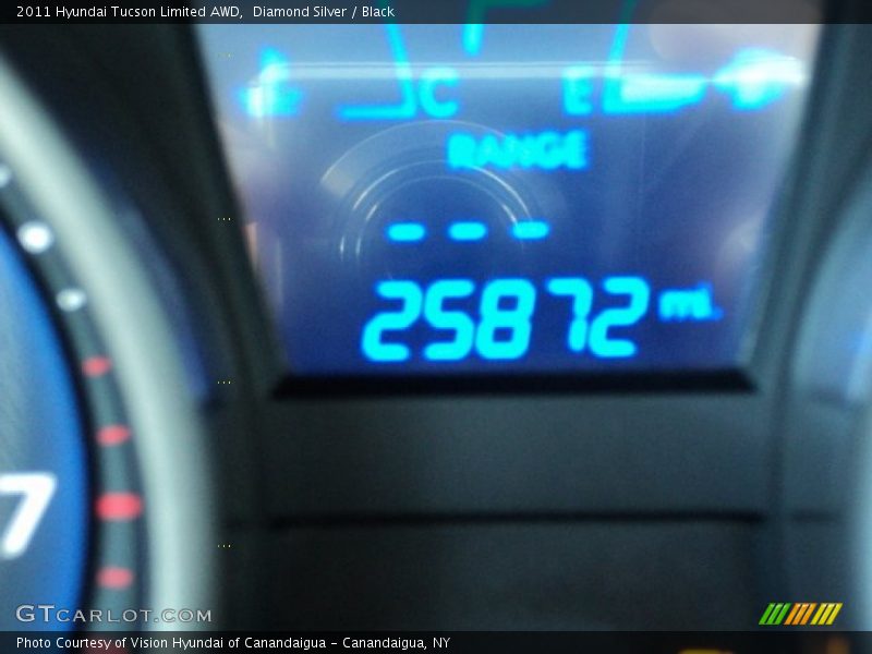 Diamond Silver / Black 2011 Hyundai Tucson Limited AWD