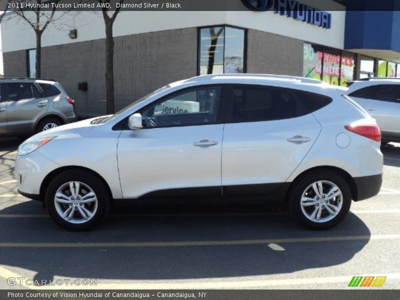 Diamond Silver / Black 2011 Hyundai Tucson Limited AWD