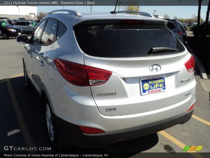 Diamond Silver / Black 2011 Hyundai Tucson Limited AWD