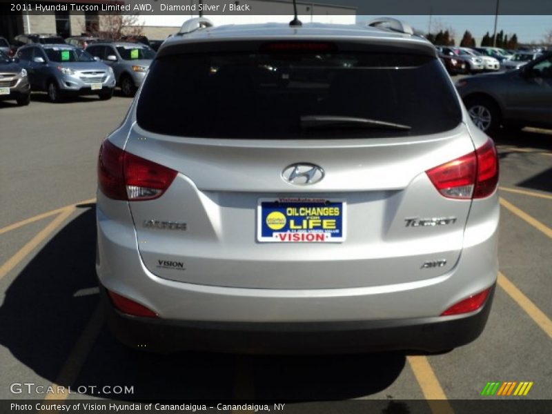 Diamond Silver / Black 2011 Hyundai Tucson Limited AWD