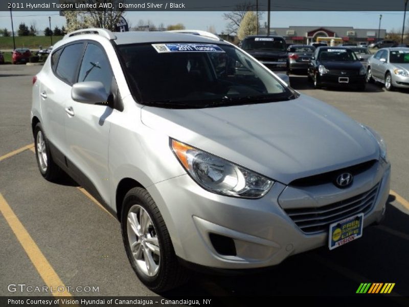 Diamond Silver / Black 2011 Hyundai Tucson Limited AWD