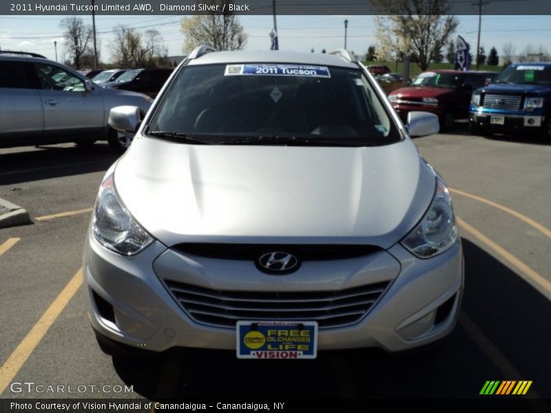 Diamond Silver / Black 2011 Hyundai Tucson Limited AWD