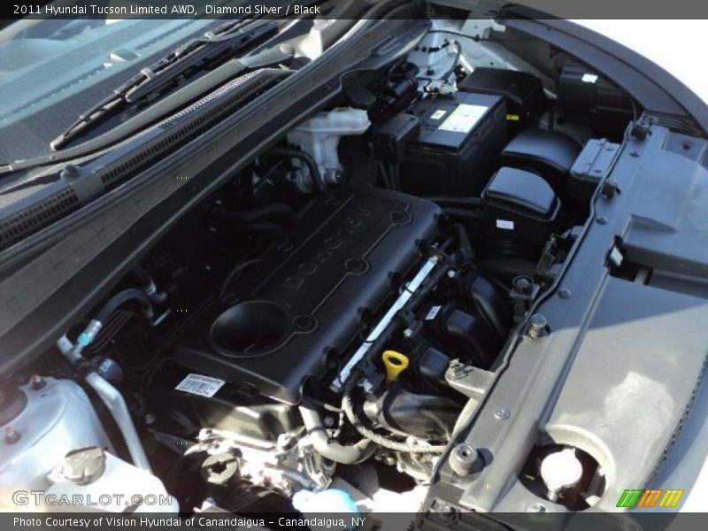 Diamond Silver / Black 2011 Hyundai Tucson Limited AWD