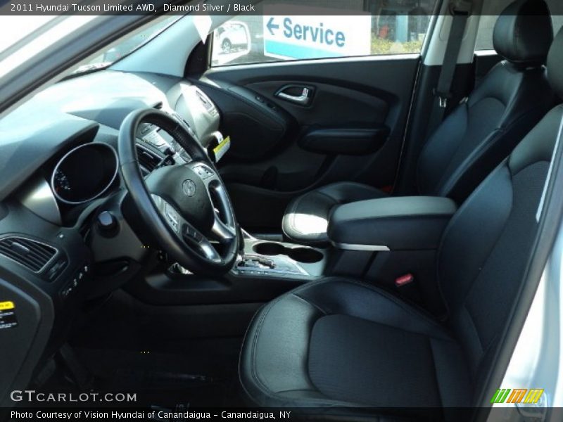 Diamond Silver / Black 2011 Hyundai Tucson Limited AWD