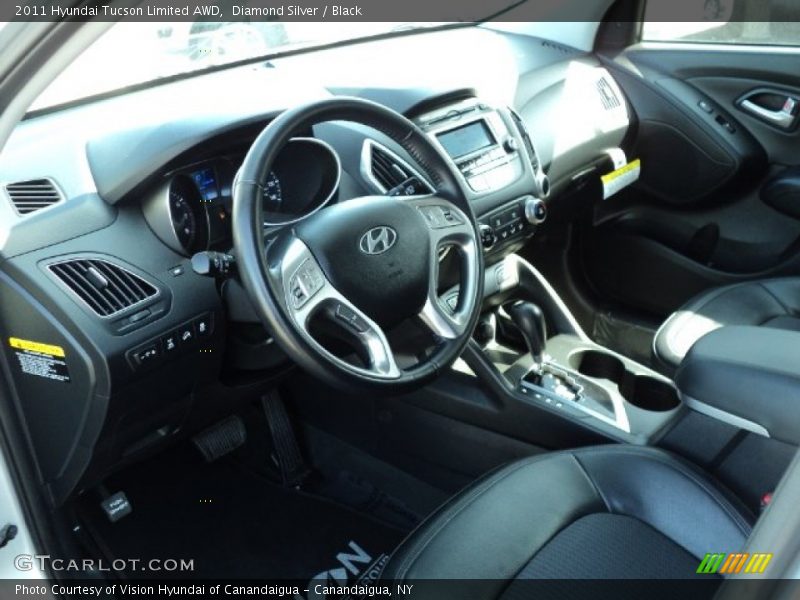 Diamond Silver / Black 2011 Hyundai Tucson Limited AWD