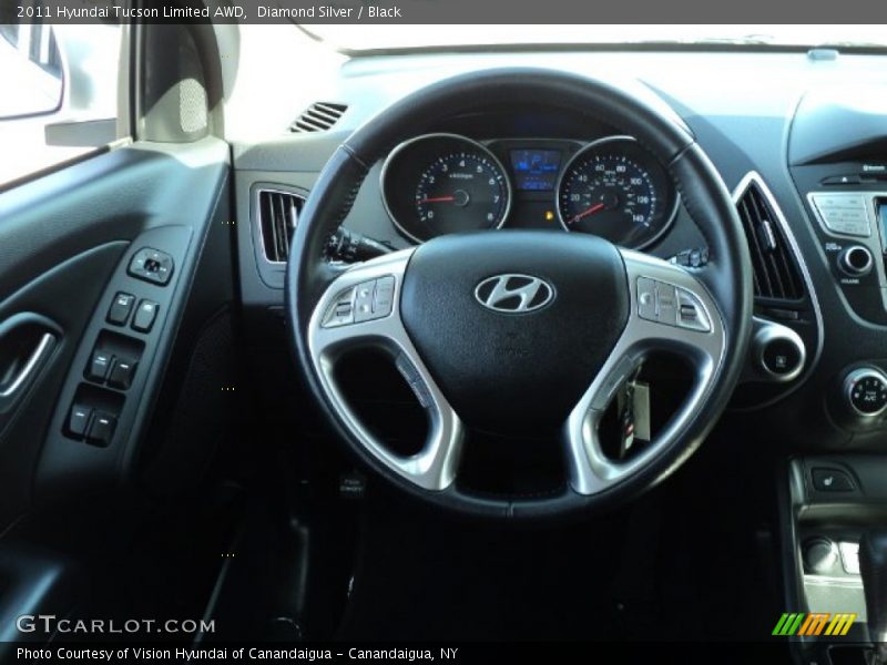 Diamond Silver / Black 2011 Hyundai Tucson Limited AWD
