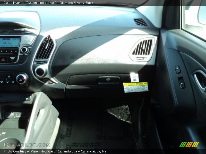 Diamond Silver / Black 2011 Hyundai Tucson Limited AWD