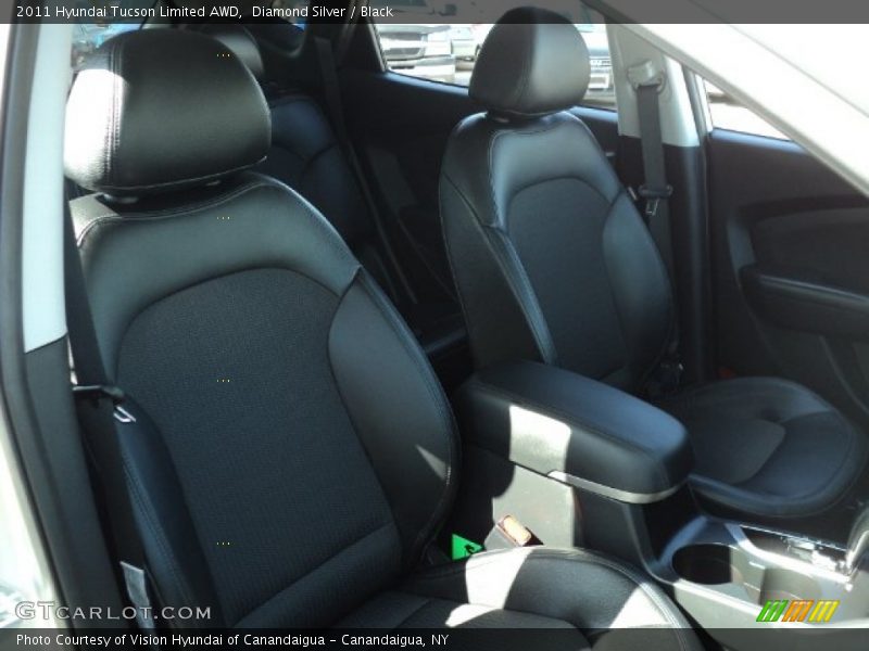 Diamond Silver / Black 2011 Hyundai Tucson Limited AWD