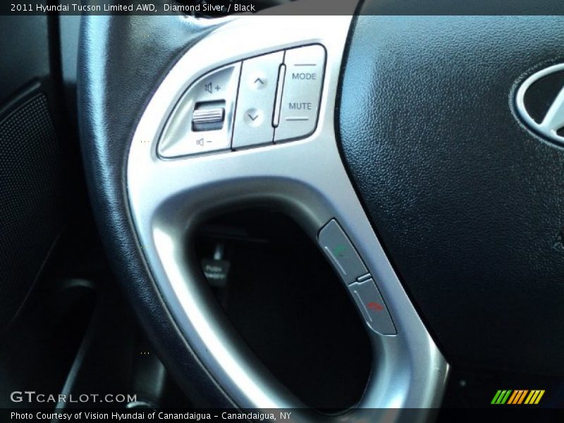 Diamond Silver / Black 2011 Hyundai Tucson Limited AWD
