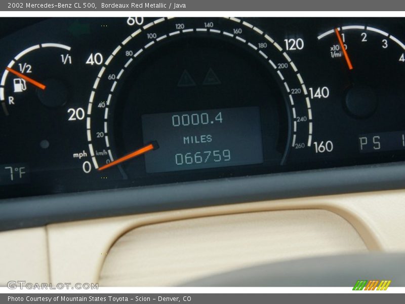 Bordeaux Red Metallic / Java 2002 Mercedes-Benz CL 500