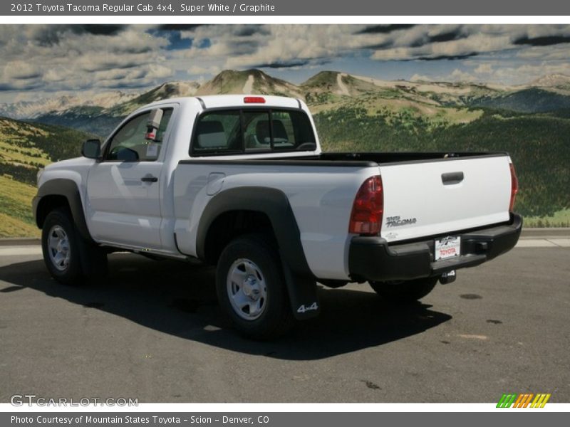 Super White / Graphite 2012 Toyota Tacoma Regular Cab 4x4