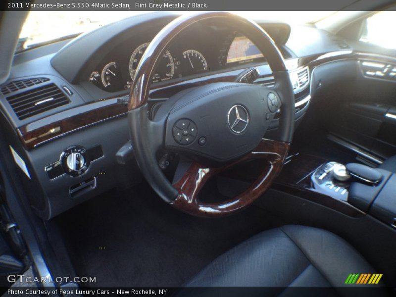 Flint Grey Metallic / Black 2011 Mercedes-Benz S 550 4Matic Sedan