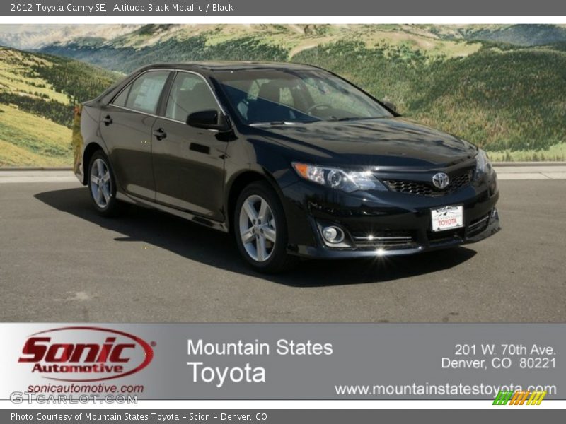 Attitude Black Metallic / Black 2012 Toyota Camry SE