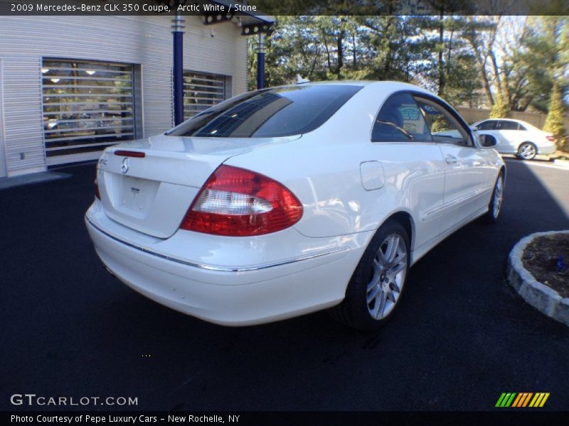 Arctic White / Stone 2009 Mercedes-Benz CLK 350 Coupe