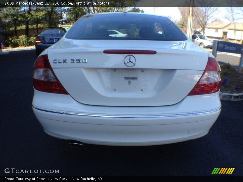 Arctic White / Stone 2009 Mercedes-Benz CLK 350 Coupe