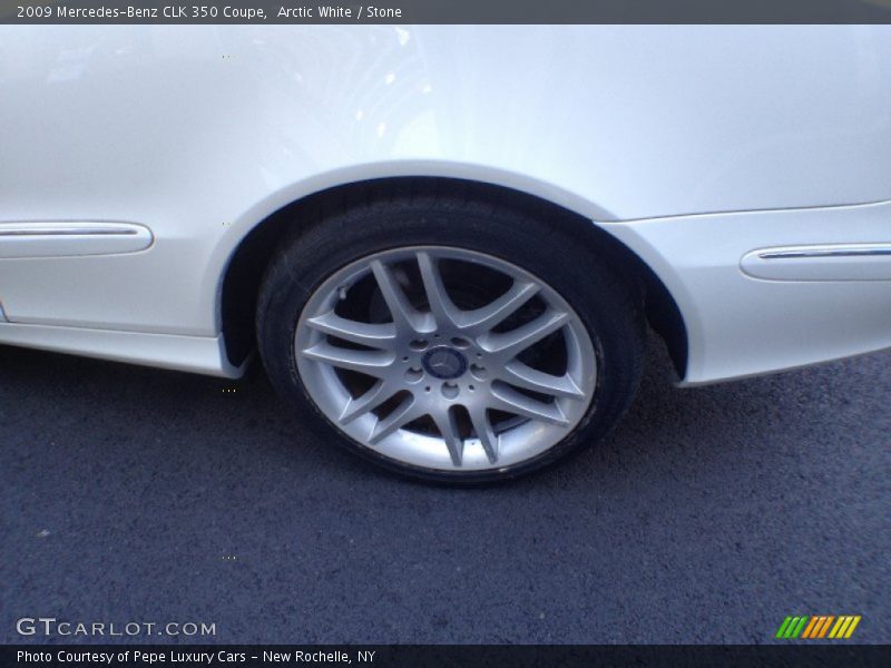 Arctic White / Stone 2009 Mercedes-Benz CLK 350 Coupe