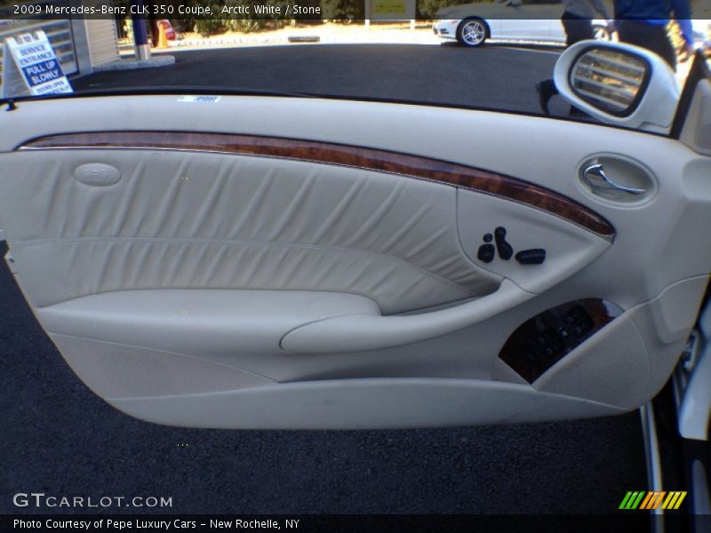 Arctic White / Stone 2009 Mercedes-Benz CLK 350 Coupe