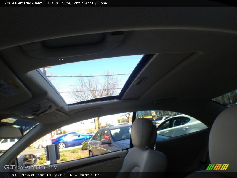 Arctic White / Stone 2009 Mercedes-Benz CLK 350 Coupe