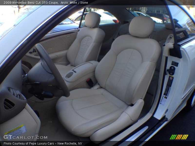 Arctic White / Stone 2009 Mercedes-Benz CLK 350 Coupe