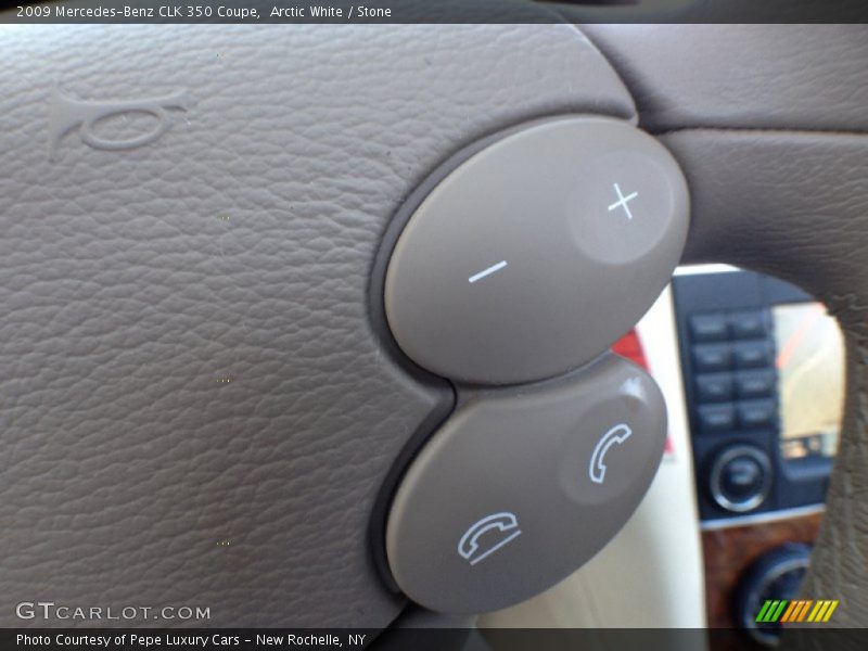Arctic White / Stone 2009 Mercedes-Benz CLK 350 Coupe