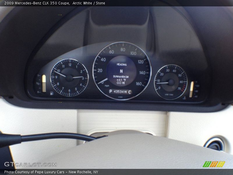 Arctic White / Stone 2009 Mercedes-Benz CLK 350 Coupe