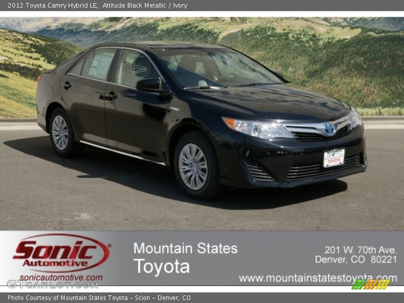 Attitude Black Metallic / Ivory 2012 Toyota Camry Hybrid LE