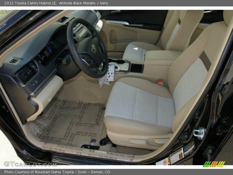 Attitude Black Metallic / Ivory 2012 Toyota Camry Hybrid LE