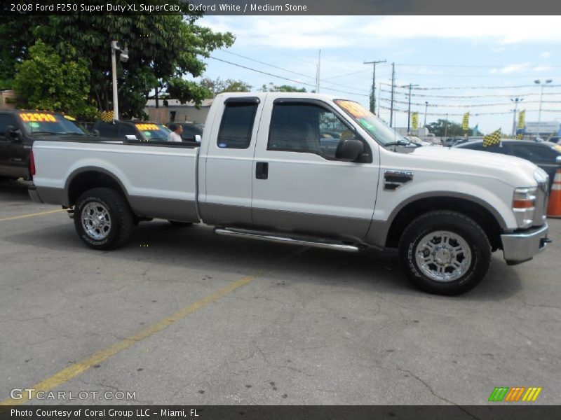 Oxford White / Medium Stone 2008 Ford F250 Super Duty XL SuperCab