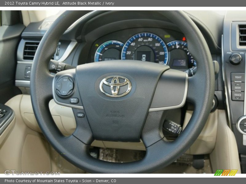 Attitude Black Metallic / Ivory 2012 Toyota Camry Hybrid LE