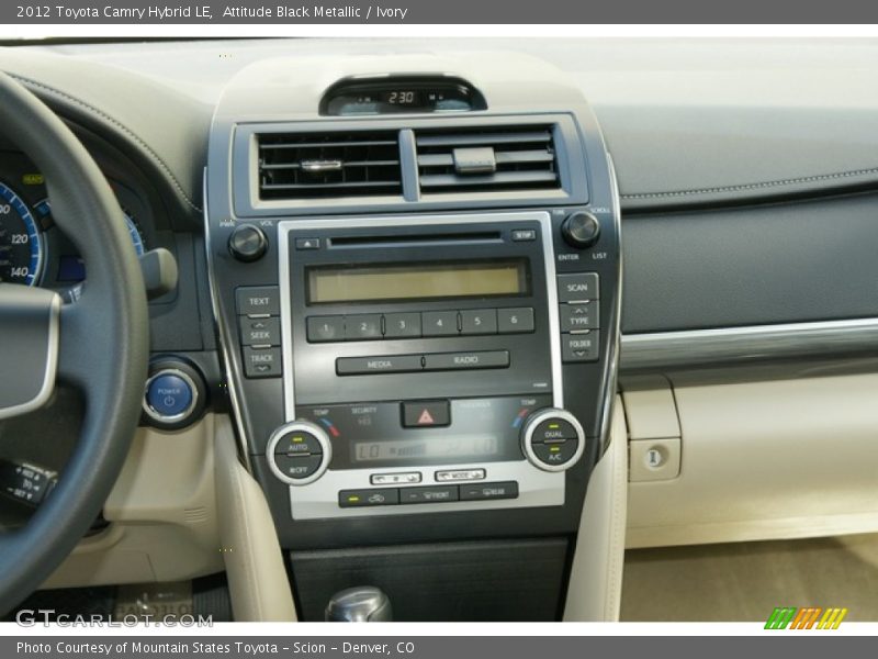 Attitude Black Metallic / Ivory 2012 Toyota Camry Hybrid LE