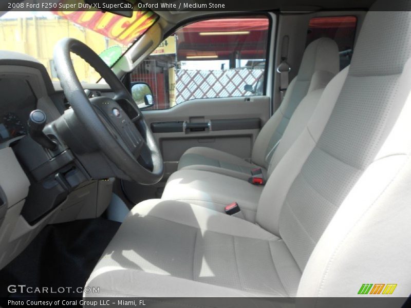 Oxford White / Medium Stone 2008 Ford F250 Super Duty XL SuperCab