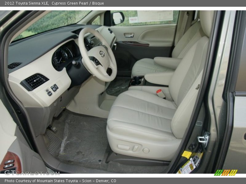 Cypress Green Pearl / Bisque 2012 Toyota Sienna XLE