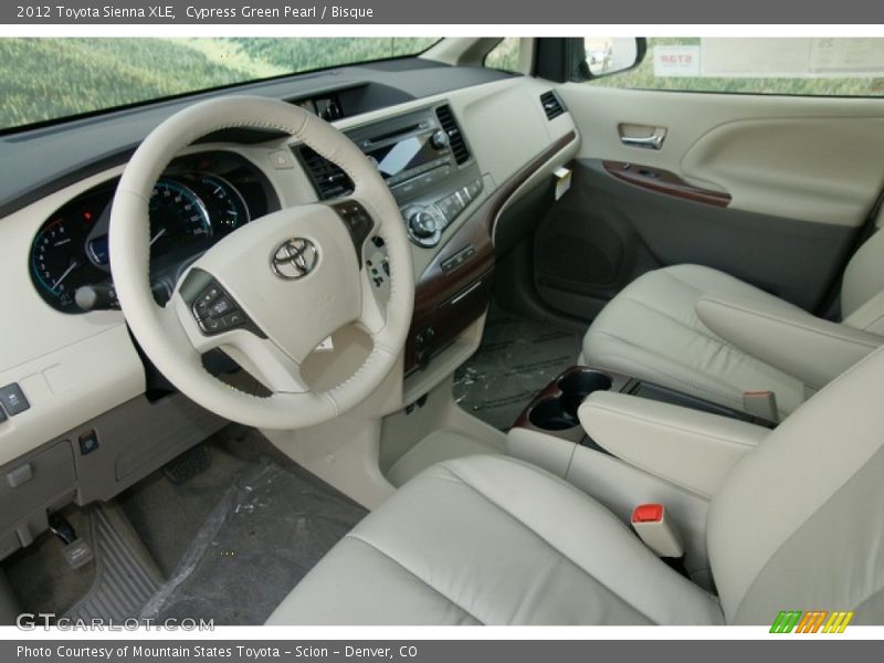 Cypress Green Pearl / Bisque 2012 Toyota Sienna XLE