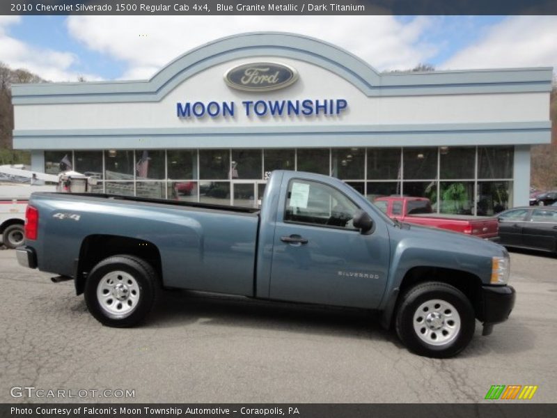 Blue Granite Metallic / Dark Titanium 2010 Chevrolet Silverado 1500 Regular Cab 4x4