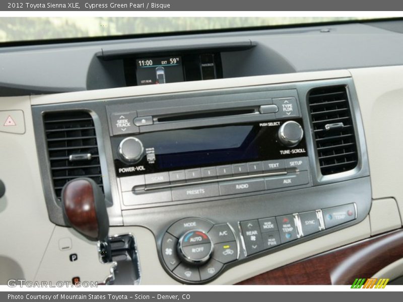 Cypress Green Pearl / Bisque 2012 Toyota Sienna XLE