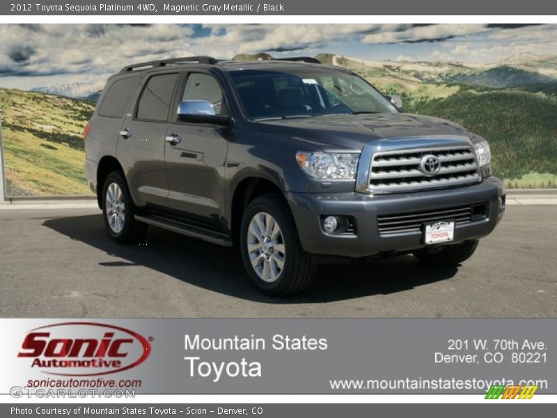 Magnetic Gray Metallic / Black 2012 Toyota Sequoia Platinum 4WD