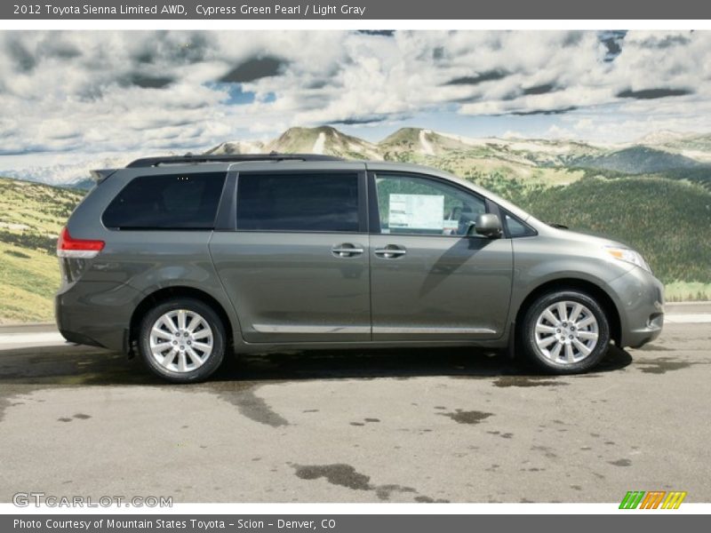 Cypress Green Pearl / Light Gray 2012 Toyota Sienna Limited AWD