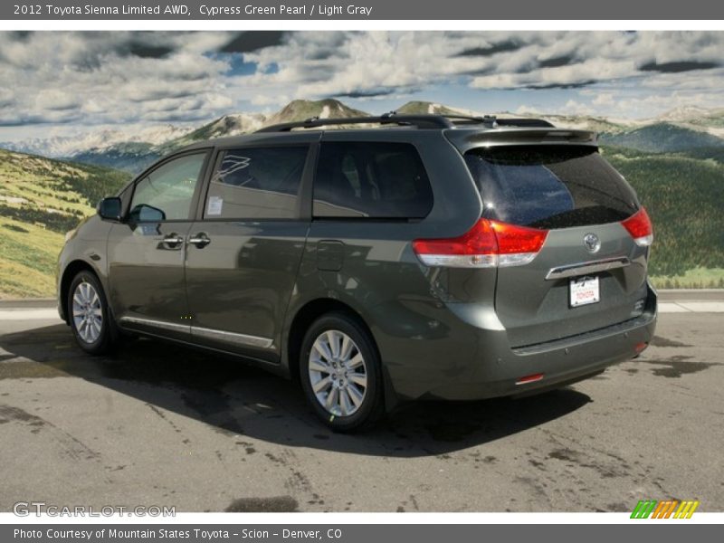 Cypress Green Pearl / Light Gray 2012 Toyota Sienna Limited AWD