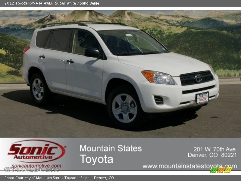 Super White / Sand Beige 2012 Toyota RAV4 I4 4WD