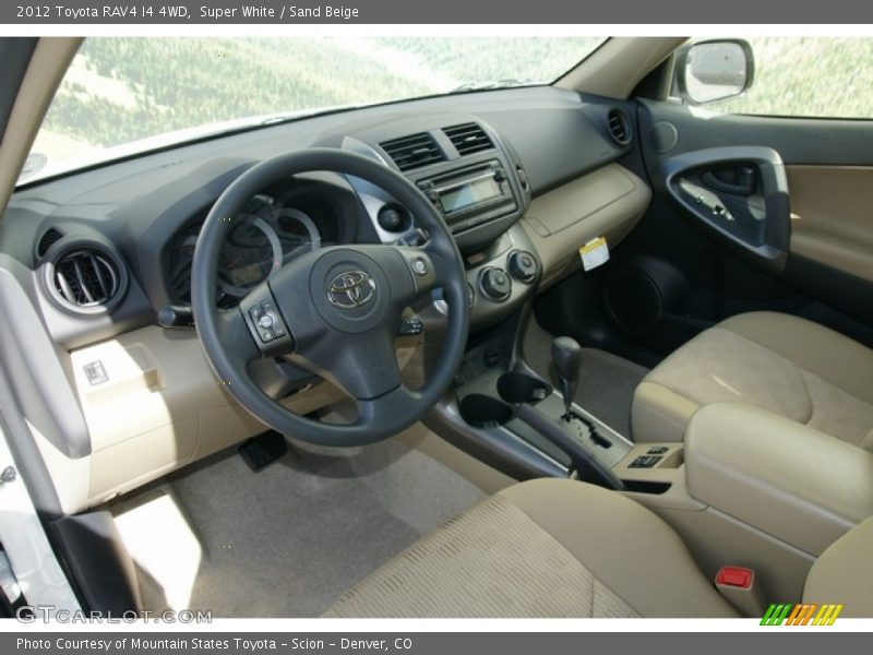 Super White / Sand Beige 2012 Toyota RAV4 I4 4WD