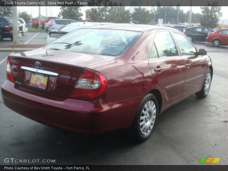 Salsa Red Pearl / Taupe 2004 Toyota Camry XLE
