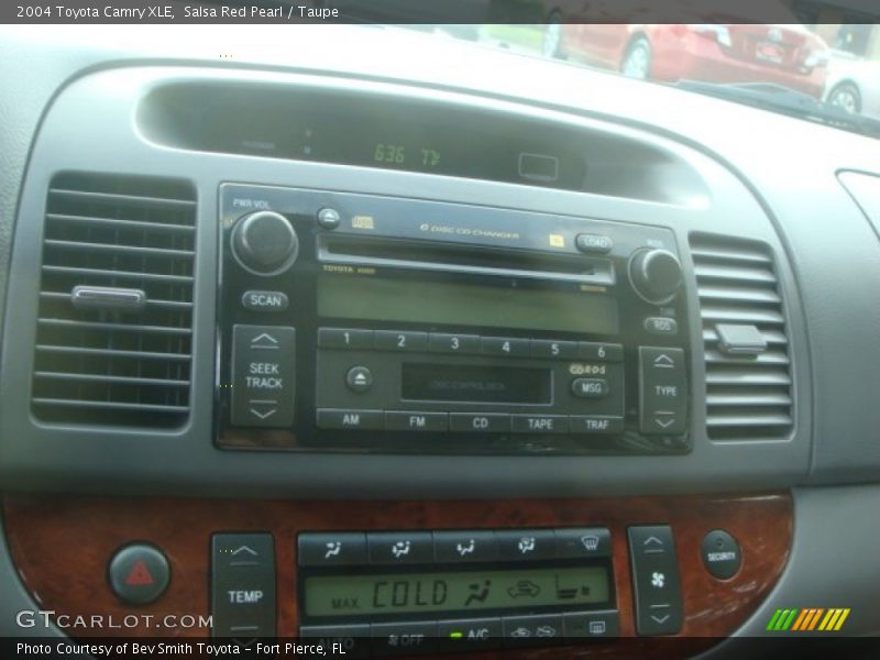 Salsa Red Pearl / Taupe 2004 Toyota Camry XLE