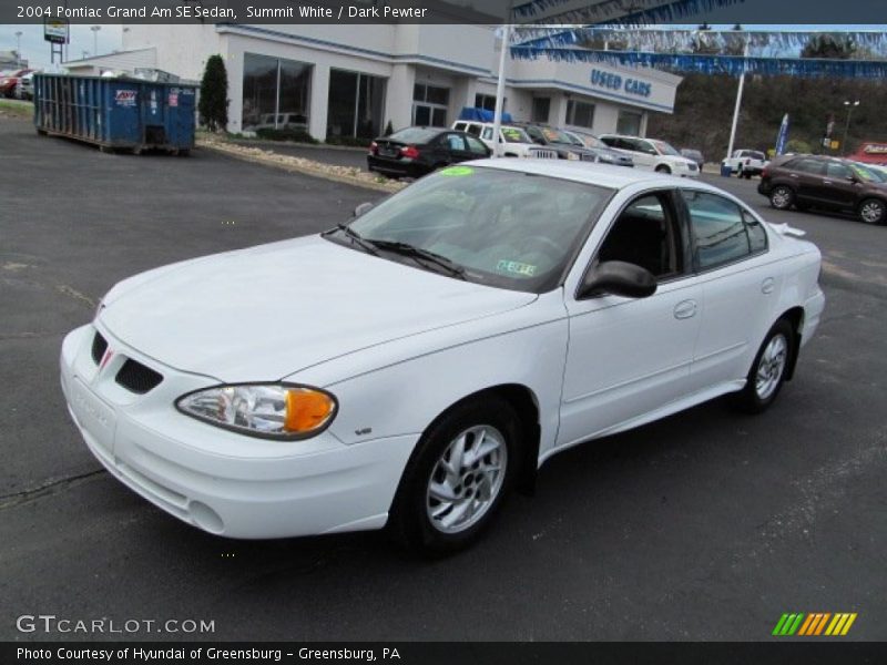 Summit White / Dark Pewter 2004 Pontiac Grand Am SE Sedan