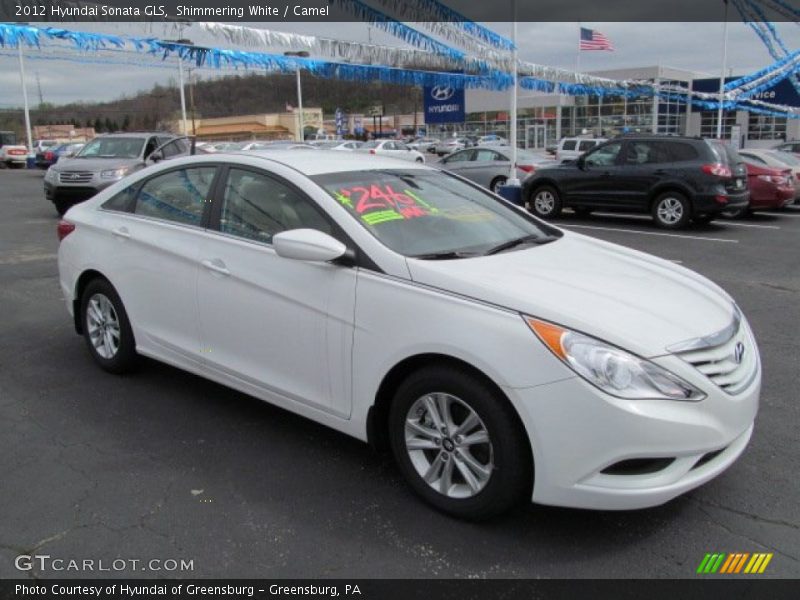 Shimmering White / Camel 2012 Hyundai Sonata GLS