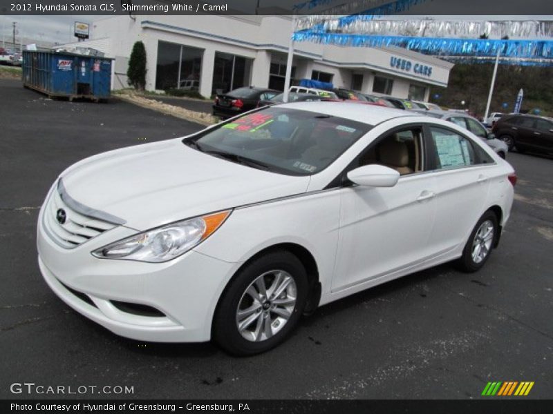 Shimmering White / Camel 2012 Hyundai Sonata GLS